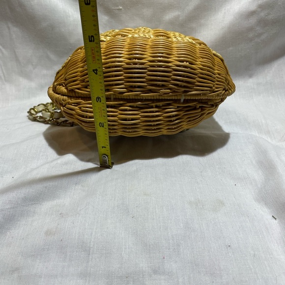 Vintage Wicker Crossbody Purse Coastal Cowgirl Boho Summer Basket Bag - Picture 7 of 15